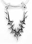 GOTHIC Letter Initial V Sterling Silver Charm Pendant