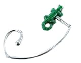 Cute Green Crocodile/Alligator Handbag/Purse Purse Hook/Hanger Silver Tone