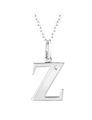 Sterling silver 0.01ct TDW Diamond Initial Z Necklace (H-I, I2)