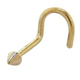 Solid 14KT Yellow Gold CONE Nose Ring