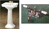 Cheviot Small Mayfair Pedestal Sink WITH Matching Elizabethan Classics Centerset Faucet