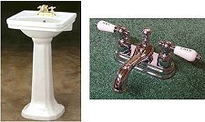 Elizabethan Classics Sink and Faucet C511SWH4-ECCS03CP Chrome