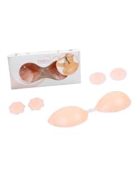 Apparel: Freebra 3pc set Backless Strapless Invisible Bra - Nude, Regular Push Up (Fits 32A - 38C) B Cup - Bundle Monster