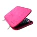 Sylvania GNET31201X6S 10-Inch Magni Elite Slate G-Netbook CaseCrown Check Point Friendly Double Memory Foam Laptop Sleeve - Hot Pink Faux Suede