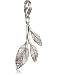 VINANI brand Germany 925 Sterling Silver Charm Pendant Leafs matte/shiny Tree HBLM