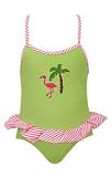 Flamingo Embroidery Girls One Piece Swimsuit - Plus Size Swimwear Plus Size Swimsuits