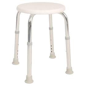 NRS Height Adjustable Round Shower Stool