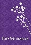 Eid Greeting Cards -- Purple Eid Mubarak (10 Pack)