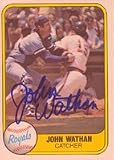 John Wathan, Kansas City Royals Autographed Card