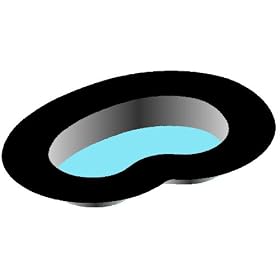 Preformed Flexible 30 mil PVC Ornamental Pond Liner - Basic Kidney - 488 Gallons