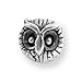 Sterling Silver Reflections Owl Head Bead QRS377 title=