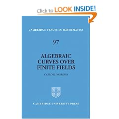 Algebraic Curves over Finite Fields: Error-correcting Codes and Exponential Sums (Cambridge Tracts in Mathematics)
