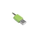 Shop4accessories USB Charger Sync Dock To Fit 2nd 3rd Gen Apple iPod Shuffle In Green.