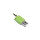 Shop4accessories USB Charger Sync Dock To Fit 2nd 3rd Gen Apple iPod Shuffle In Green.
