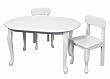Gift Mark Queen Anne Oval Children Table, White