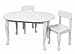 Gift Mark Queen Anne Oval Children Table, White