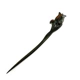 Crystalmood Handmade Ebony Wood Carved Hair Stick Tulip 7.2 inches