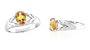 Oval shape Citrine Ring Sterling Silver