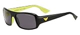 Emporio Armani Sunglasses EA9665 / Frame: Matte Black Yellow Lens: Gray