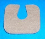 Pads #241 Adhesive Felt Flesh Half-Moon 1/8" -100-