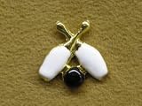 White Crossed Pins