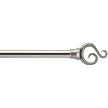 Room Essentials Decorative Scroll Cafe Drapery Rod - Nickel (28-48")