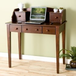 Small Laptop Computer Desk (espresso) (39.75"h X 36"w X 19"d)