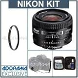 Nikon 35mm f/2D AF Nikkor Lens Kit with 5 Year U.S.A. Warranty, Tiffen 52mm ....