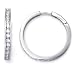 Sterling Silver Cubic Zirconia 30MM Eternity Channel Set CZ Hoop Earrings