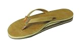 Rainbow Sandals - Womens Premier Leather Double Stack Narrow Strap Sierra Size Medium (6.5 - 7.5)