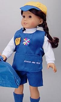doll daisy girl scout uniform apron shorts hat set clothes for 18 inch dolls fit cheap price