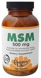 Country Life - Msm, 500 mg, 180 tablets