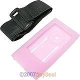 Clear Pink Silicone Skin Cover w/ Armband for Samsung P2 / YP-P2