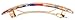 France Luxe Classic Rectangle Barrette - Floral Rhapsody Orange/Blue