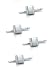 Solid 14k White Gold and Diamond Coordinating Stud Set