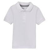 Toddler Boys' Cherokee Solid Short-Sleeve Pique Polo - True White