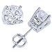 18k White Gold & Round Diamond Stud Earrings<br /> (4.00 ctw)