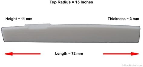 Bone Guitar Saddle - Fits Many Taylor Guitars - Extra Tall