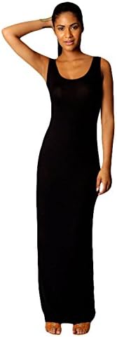Amyila Womens Tank Top Long Maxi Dress Ladies Celebrity Party Casual Dress Vestidos Large Black