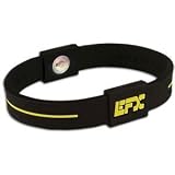 EFX Silicone Sport Bracelet Wristband Size: LARGE 8" BLACK with YELLOW Lettering EFX Silicone Sport Bracelet Wristband Size: LARGE 8" BLACK with YELLOW Lettering