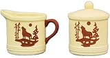 Wolf Design Sugar And Creamer Set In Natural Colors 4