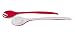 from zak! designs zak! designs 2-Tone Salad Server Mett Red/White, 29cm Model z1647-a280