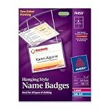 Neck Hanging-Style Flexible Badge Holders, Top Load, 3 x 4, White, 100/Box