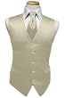 Tuxedo Vest - 100% Satin with Sharpei Tie, Color Bamboo - Earthtones are Back