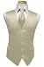 Tuxedo Vest - 100% Satin with Sharpei Tie, Color Bamboo - Earthtones are Back