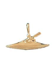 Dazzlers Solid 14 karats Gold Kayak Charm Pendant available in three colors from jewelsberry (weights: 0.9 grams only)