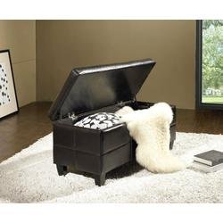 Manchester Leather Storage Ottoman