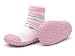 Sock Sizes - Pink Stripe Skidders Sock Shoes, size 4