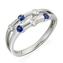 Eighteen Carat White Gold Diamond and Sapphire Ring