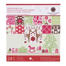 Martha Stewart Crafts Holiday Scandinavian Paper Pad, 24 Sheets
